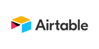 Airtable logo, a tool used for automation and AI-driven database management.