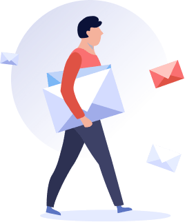 Illustration of a service request form for AI-based business process automation. Also used for newsletter opt-in.